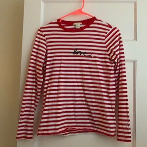 Red and white striped long sleeve